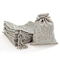 Miniatyrbilde 1 av 5: 20 stk. Jute Poser med Snøring for Bryllupsgaver og DIY Håndverk