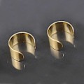Miniatyrbillede 4 af 5: 2 Par Punk Guld Sort Øre Cuff Brusk Øvre Helix Clip Stud Øreringe