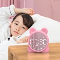 Miniatyrbillede 3 af 5: Børnealarmur Bluetooth Højttaler Sengealarmur, spejl Digital Timer, børne Søvn Træner Pink