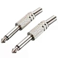 Pikkukuva 3 / 5: 635 mm:n mono-vahvistinpistoke 1/4 tuuman uros mono monauraalinen liitin äänikaapelin liitin mikrofonin ääniliittimet 10 kpl