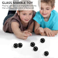 Miniatyrbillede 4 af 5: 10 stk Marmor 16mm Glas Marmor Knicker Glaskugler Dekoration Farve Nuggets Legetøj Sort