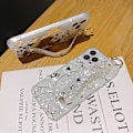 Miniatyrbild 3 av 5: Sött Skal för Iphone 13 Pro Max, Handledsrem Ställ Mjukt Tpu Stötsäkert, Tecknat Kawaii Skydd Mode Minnie Mouse Glitter Bling Design, Iphone Skal
