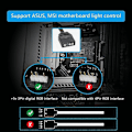 Miniatyrbillede 5 af 5: 3-Pin 5V ARGB Controller, 1 til 11 Porte ARGB-HUB 12 Vejs 5V 3-Pin RGB LED Splitter Hub med SATA Port Support. Magisk Tape og Skruemontering
