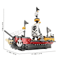Miniatyrbild 3 av 5: DIY piratskeppsmodell byggkloss set mini byggsten pussel set byggsten leksaker