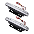 Miniatyrbillede 1 af 4: Et par 12V vandtætte højeffekt LED-lys Bil Kørelys 8 LED DRL Dagslys Kørelys til bil (Hvidt lys)