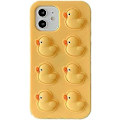 Miniatyrbillede 1 af 5: Ultra Tyk Blød Silikone Case med til Apple 3D Tegneserie Farve Sød Dejlig Sjov Bedårende Kawaii Børn Piger Drenge (Gul And, til iPhone 13)