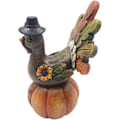 Miniatyrbilde 1 av 5: Kalkun med Gresskar Resin Statue Skrivebordsornamenter Innovativ (oransje1stk)