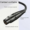 Miniatyrbillede 3 af 4: Han til Hun Lydkabel Sort 6 Meter PVC Kappe Fast Forbindelse XLR Mikrofonkabel til Musikinstrument