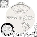 Miniatyrbillede 1 af 5: Kvintcirkel Hjul, træ Melodi Værktøj, musikinstrumenter Pædagogisk Værktøj til Noder Akkorder Toneart