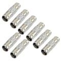 Miniatyrbillede 1 af 2: 8 stk. Sølvfarvet Bnc Hun Til Hun F/f Konnektor Adapter