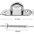 Miniatyrbilde 2 av 5: 4 Stykker Takfeste i Rustfritt Stål 3,1 tommer Pad Eye Plate Marine Hardware Staple Hook Loop Skruer Feste