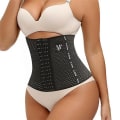 Miniatyrbild 3 av 5: Waist trainer Kroppsformare efter förlossningen Platt mage Korsett bantningsgördel för kvinnor S Skulpterande slida Magkontroll Shapewear White2-strip S