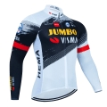 Miniatyrbild 1 av 5: 2023 JUMBO Långärmad Cykeltröja Set haklapp Byxor Ropa Ciclismo Cykelkläder MTB Cykeltröja Höstuniform Herrkläder Auburn 4XL