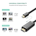 Miniatyrbilde 2 av 5: Mini Displayport til 4k Mini Dp til 1,8 meter kabel for /pro, Surface Pro/dock, skjerm, projektor