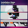 Miniatyrbillede 5 af 5: DEVASO Kompatibel til Sony PS VR2 Controller Gun Stock VR Spil Greb Case VR Headset Udskiftningsdele Black