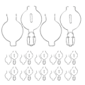 Miniatyrbillede 1 af 4: 12 stk. Glas Konserveringsglas Tilbehør Wire Klemmer Rustfrit Stål Bred Mund Glas Krukker Forseglet Spænde Beholder Låsning 2 Størrelser SZRH