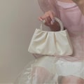 Miniatyrbillede 5 af 5: Pearl Bag Plissee Eine Schulter Tote, Mini Damen Tasche
