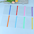 Miniatyrbilde 1 av 5: 9 stk. Permlommer A6 Størrelse Flerfargede Glidelåsmapper For 6-rings Perm Notatbok Løse Bladposer, Vanntette PVC-poser Dokumentmapper