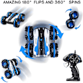 Pikkukuva 3 / 5: UBIUO Amfibio RC-auto lapsille, 2,4 GHz:n kauko-ohjattava vene vedenpitävä RC-monsteriauto Stunt-auto, 4WD kauko-ohjattava ajoneuvo 6-12-vuotiaille pojille
