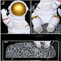 Miniatyrbillede 5 af 5: Astronaut Bluetooth Højttaler Gave (Sølv) SZRH