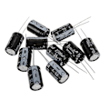 Miniatyrbillede 1 af 5: 10 stk. sorte 2200uf 25v Elektrolytkondensatorer i aluminium 1,3*1,3*2,1cm Y