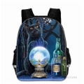 Pikkukuva 1 / 5: Uusi Musta Kissa Reppu Eläin Gothic Moon Phase Casual koululaukut Taaperot Pojat Tytöt Teini Dark Grey 13 inch