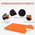 Miniatyrbillede 4 af 5: 0,6 mm Stærk Magnetisk Gummifolie og Stempel Die Opbevaringspose, Die Opbevaringssæt til Opbevaring, Scrapbooking Orange