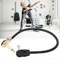Miniatyrbillede 4 af 4: Guitar Pedalkabel Sort Gylden Vinkelstik Musikinstrument Tilbehør 33cm Længde