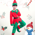 Miniatyrbild 2 av 3: Christmas Santa Elf Cosplay Kostym Fancy Dress Up Xmas Party Performance Outfit För Kvinnor Män Pojkar Flickor Kids Boys 7-9 Years