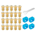 Miniatyrbillede 1 af 5: 3D Printer Tilbehør DIY Kit Til V6 Messingdyse 0,4mm+Silikone Etui+Skruenøgle Til 1,75mm 3D Printer Dele