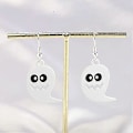 Miniatyrbilde 5 av 5: Ghost Øredobber Ghost Dingle Øredobber Søte Ghost Gaver Ghost Smykker Halloween Tema Øredobber Halloween Gaver uu