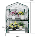 Miniatyrbilde 2 av 5: 2-etasjers hylle Drivhusdeksel, PVC Erstatningsdeksel Drivhustelt, Utendørs Walk-in Drivhus for Kald Frostbeskyttelse Hageplanter