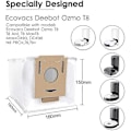 Miniatyrbild 2 av 4: 8-pack dammsugarpåsar för Deebot Ozmo N8 920 950/t5 T8 T9-serien Dx93 Ddx96 robotdammsugare (haoyi