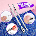 Miniatyrbild 4 av 4: Nagelkonst & Nagelfilsset - Dubbelsidig nagelfil, nagelbandssax & pusher & nagelborste, Nagelkit för salongsmanikyrer