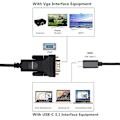 Miniatyrbild 3 av 3: Usb-c Till Vga, Thunderbolt 3 Typ C Till Vga Hankontakt Adapterkabel 1.8m
