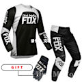Pikkukuva 3 / 5: 2022 Dirt MoFox MTB Jersey-housut Varusteet MX Combo Moottoripyörä Asuste Motocross Kilpailu Enduro Puku Miehet Off-road Moto Hanskat Sarjat Gray MJersey 32 pants