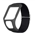 Miniatyrbillede 2 af 3: Kompatibel med TomTom Runner 2/Runner 3/Spark/Adventurer Elastisk Vævet Smart Watch Rem Justerbar Håndledsrem Black