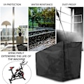 Miniatyrbild 5 av 5: Motionscykelskydd Vikbart Cykelskydd Dammtätt Vattentätt Skydd Perfekt för Inomhus- eller Utomhusbruk
