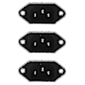 Miniatyrbillede 1 af 3: 3x Iec 320 C14 Hanstik 3 Ben Pcb Panel Strømindgang Stik Konnektor SZRH