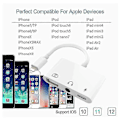 Pikkukuva 3 / 4: Lightning–USB 3 -kamerasovitin, 3-in-1 USB-naaras OTG -sovitin 3,5 mm:n kuulokeliitännällä + latausjakaja, yhteensopiva Phone 11 / X / Xs / 8 P -puhelimien kanssa