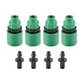 Miniatyrbillede 1 af 5: Haveslange Rør Envejs Adapter Hanekobling Fitting Til Vanding 4-pak