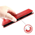 Miniatyrbild 4 av 5: Kompatibelt Skal för Oppo A79 5G / A2 5G Retro PU Läder Magnetisk Självstängande Plånboksfodral Red