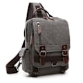 Miniatyrbild 1 av 5: ny liten canvas ryggsäck män Reseryggsäck Multifunktionell axelväska för kvinnor Laptop ryggsäck Skolväskor Dam Daypack gray 1