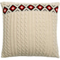 Miniatyrbilde 1 av 4: Putevar i strikket bondestil med geometrisk mønster, supermyk kvadratisk putetrekk for sofa, seng, hjemmeinnredning (Geometrisk A, 45x45 cm)