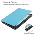 Miniatyrbild 5 av 5: PU Läder Smart Magnetisk Flip Fodral Kompatibelt För Kobo Clara HD LightBlue