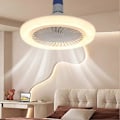 Miniatyrbild 4 av 5: Trefärgad LED Rums Soffbord Takfläkt Lampa Fjärrkontroll Smart Kök Sovrum Fläktlampa