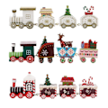 Miniatyrbilde 1 av 5: Juletrepynt Skrivebord Julepynt Tog i Tre Festlig Ornament Santa- Hjem Julegave Dekor