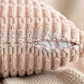 Miniatyrbillede 3 af 5: Pakke med 2 Corduroy Dekorative Pyntepudebetræk 30x50 cm Bløde Boho Stribede Pudebetræk Moderne Boligindretning til Sofa Stue Couch Seng Pink