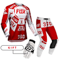 Pikkukuva 1 / 5: 2022 Dirt MoFox MTB Jersey-housut Varusteet MX Combo Moottoripyörä Asuste Motocross Kilpailu Enduro Puku Miehet Off-road Moto Hanskat Sarjat Red1 XXLJersey 38 pants