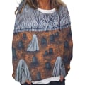 Miniatyrbild 1 av 2: Ghost Sweatshirt Kvinnor Halloween Pumpkin Shirts Rolig nyhet Grafiska T-shirts Långärmade höstskjortor style 3 XXXL